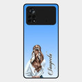 Styles Girl Customize Name Glass Case For Poco X4 Pro 5G
