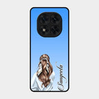 Styles Girl Customize Name Glass Case For Poco X7 5G