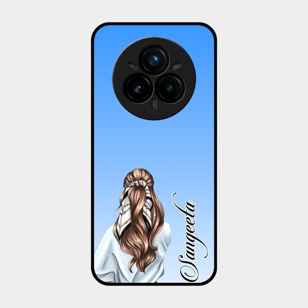 Styles Girl Customize Name Glass Case For Realme 14 Pro 5G