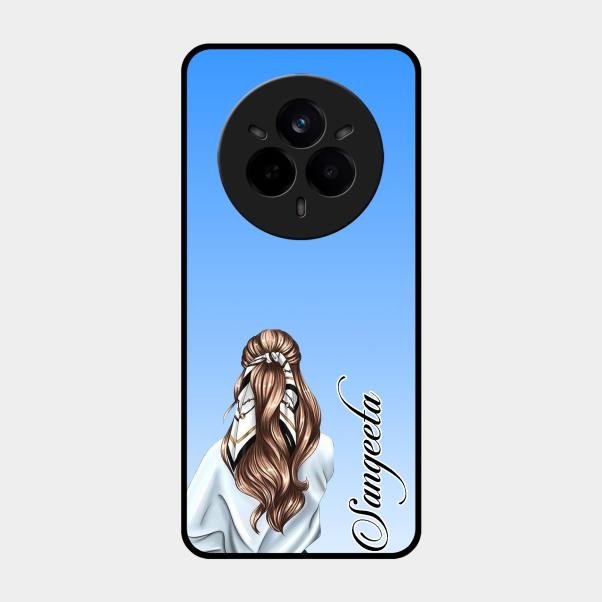 Styles Girl Customize Name Glass Case For Realme 14 Pro Plus 5G