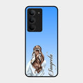 Styles Girl Customize Name Glass Case For Realme 14X 5G