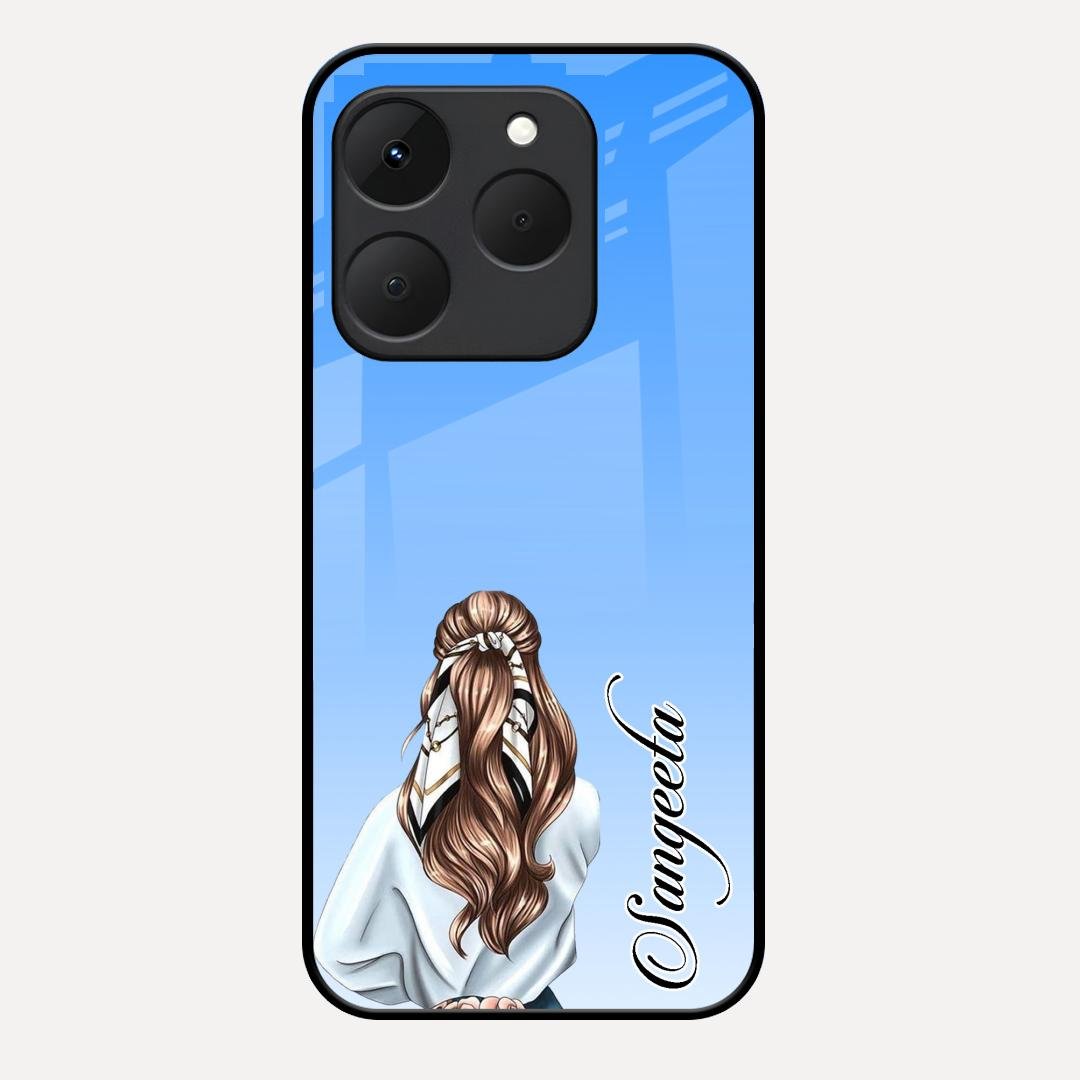 Styles Girl Customize Name Glass Case For Realme 15T 5G