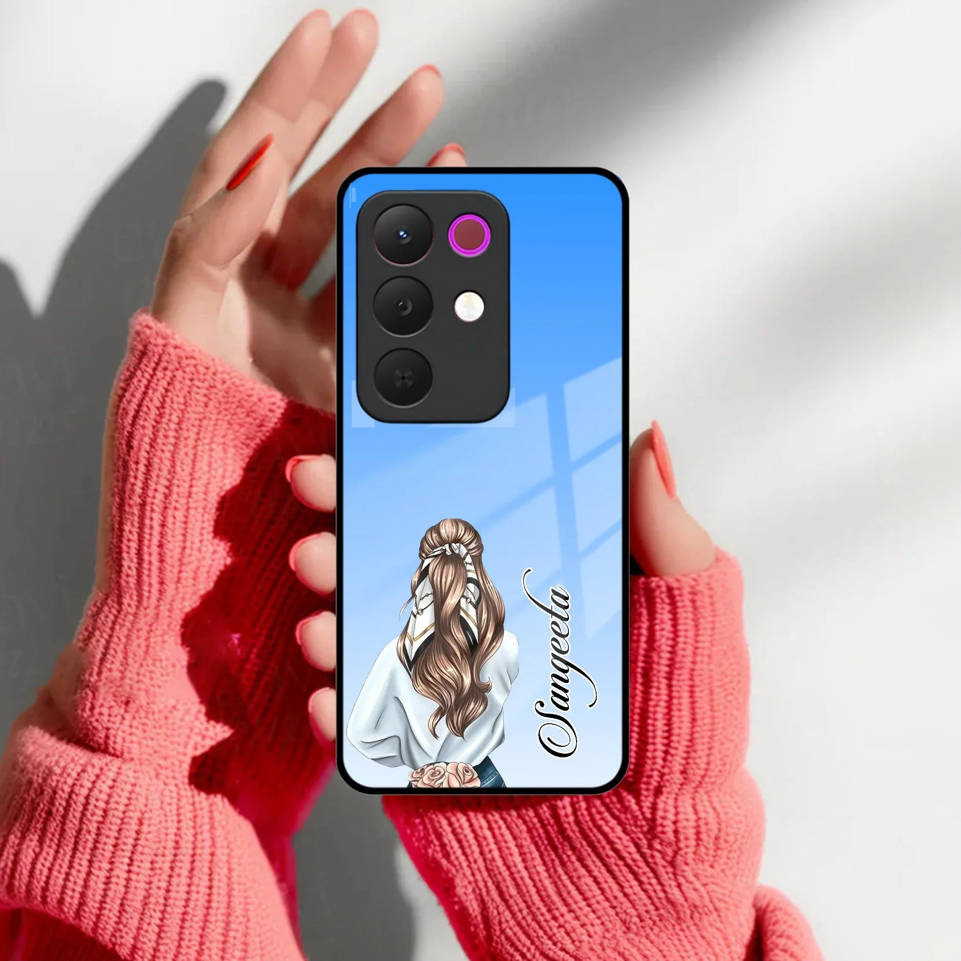 Styles Girl Customize Name Glass Case For Realme/Narzo