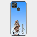 Styles Girl Customize Name Glass Case For Realme C21Y