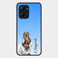 Styles Girl Customize Name Glass Case For Realme C33 2023