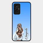 Styles Girl Customize Name Glass Case For Redmi 11 Prime 4G