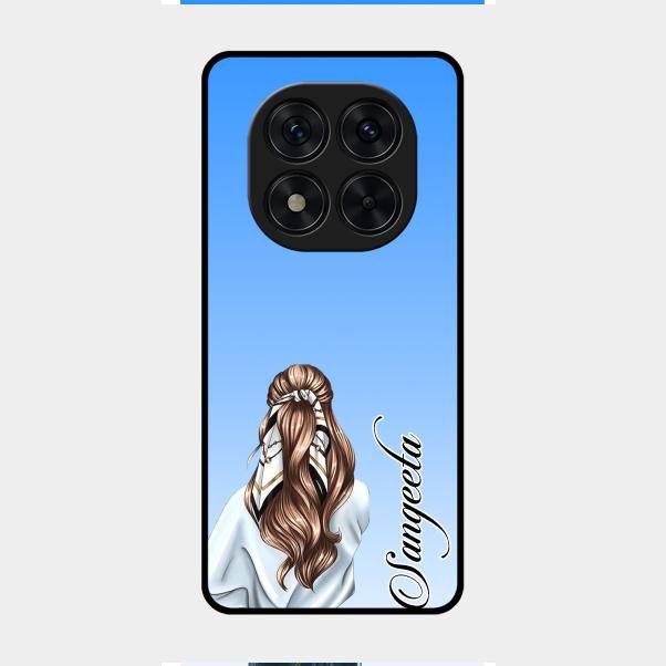 Styles Girl Customize Name Glass Case For Redmi Note 14 Pro 5G