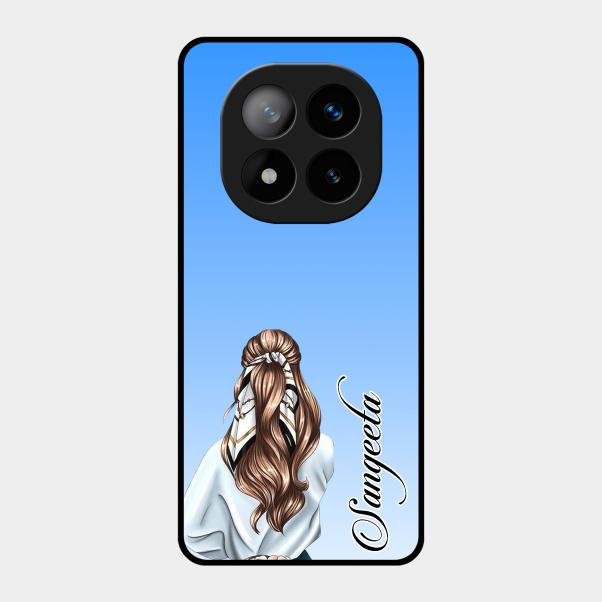 Styles Girl Customize Name Glass Case For Redmi Note 14 Pro Plus 5G