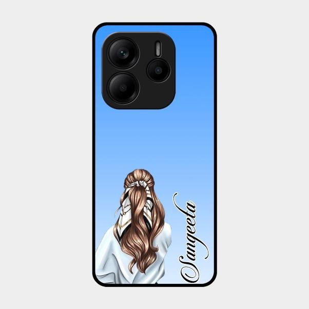 Styles Girl Customize Name Glass Case For Redmi Note 14 Se 5G