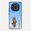 Styles Girl Customize Name Glass Case For Redmi Note 15 5G