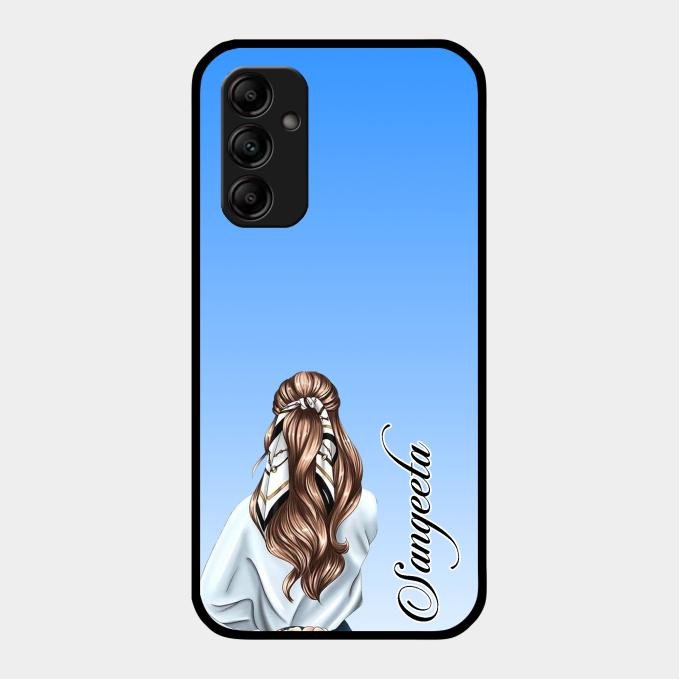 Styles Girl Customize Name Glass Case For Samsung Galaxy A14 5G