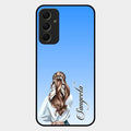 Styles Girl Customize Name Glass Case For Samsung Galaxy A34 5G