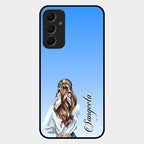 Styles Girl Customize Name Glass Case For Samsung Galaxy A34 5G