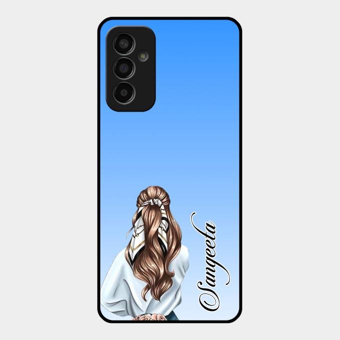 Styles Girl Customize Name Glass Case For Samsung Galaxy M13