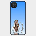 Styles Girl Customize Name Glass Case For Samsung Galaxy F42 5G