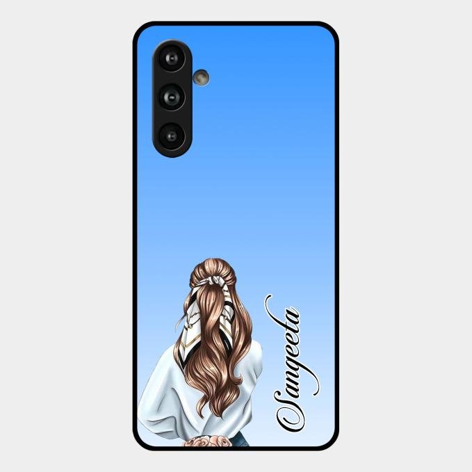Styles Girl Customize Name Glass Case For Samsung Galaxy F54 5G