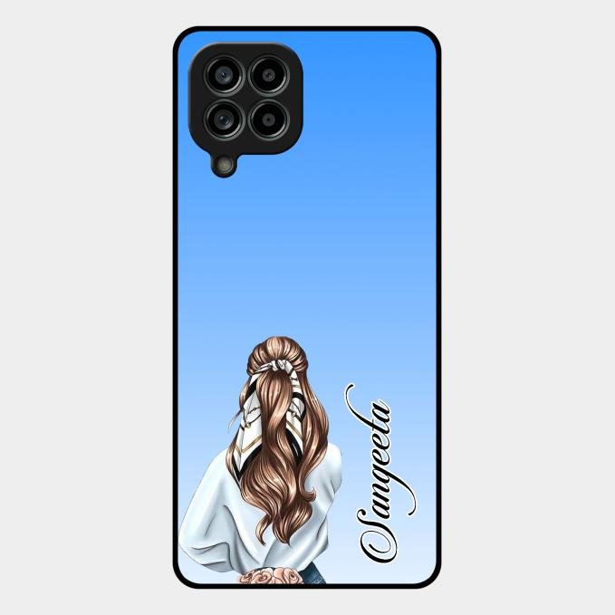 Styles Girl Customize Name Glass Case For Samsung Galaxy M53 5G