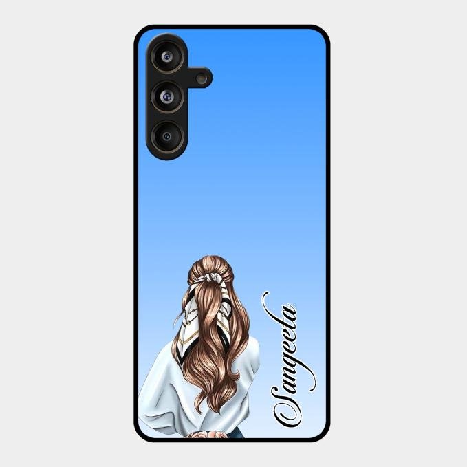 Styles Girl Customize Name Glass Case For Samsung Galaxy M55 5G