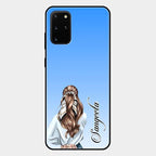 Styles Girl Customize Name Glass Case For Samsung Galaxy S20 Plus