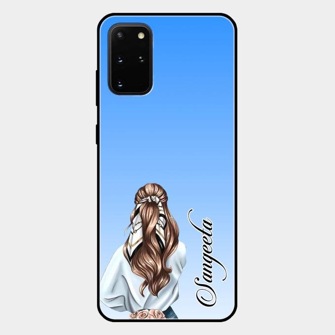 Styles Girl Customize Name Glass Case For Samsung Galaxy S20 Plus