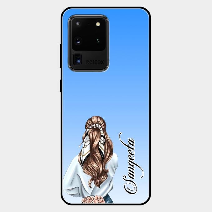 Styles Girl Customize Name Glass Case For Samsung Galaxy S20 Ultra