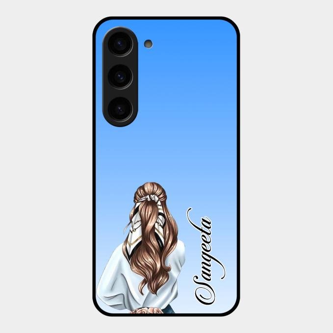 Styles Girl Customize Name Glass Case For Samsung Galaxy S23 5G