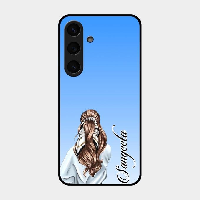 Styles Girl Customize Name Glass Case For Samsung Galaxy S24 5G