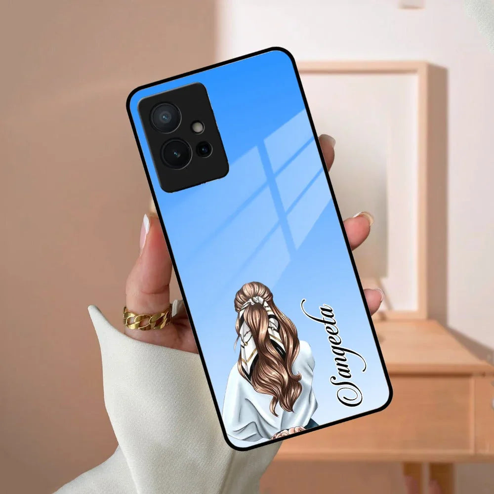 Styles Girl Customize Name Glass Case For Vivo - ShopOnCliQ