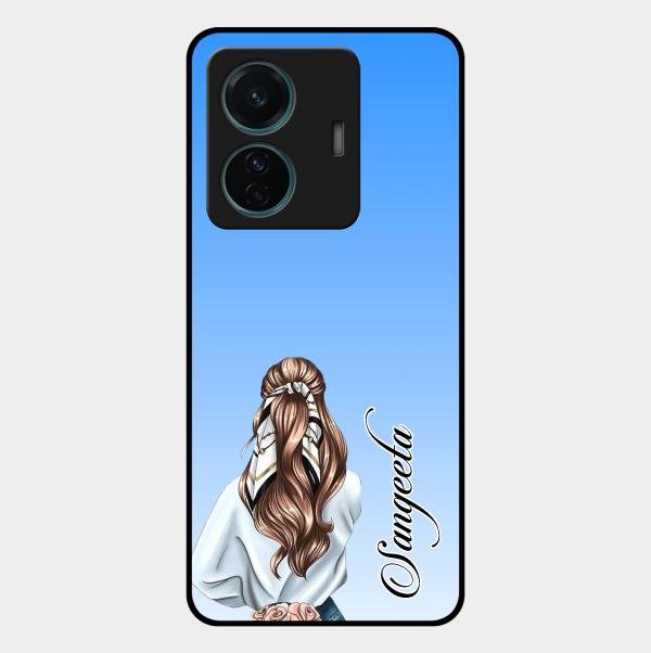 Styles Girl Customize Name Glass Case For Vivo T1 Pro 5G