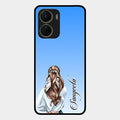 Styles Girl Customize Name Glass Case For Vivo T2X 5G