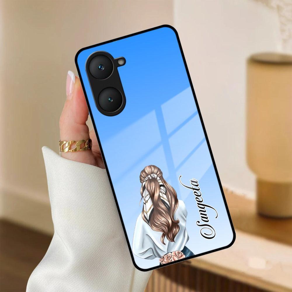 Styles Girl Customize Name Glass Case For iQOO - ShopOnCliQ