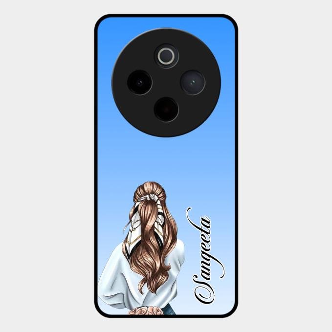 Styles Girl Customize Name Glass Case For Vivo T4 5G