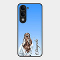 Styles Girl Customize Name Glass Case For Vivo T4 Lite 5G