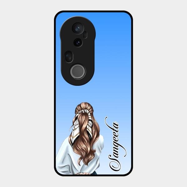 Styles Girl Customize Name Glass Case For Vivo T4 Ultra 5G