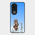 Styles Girl Customize Name Glass Case For Vivo T4R 5G