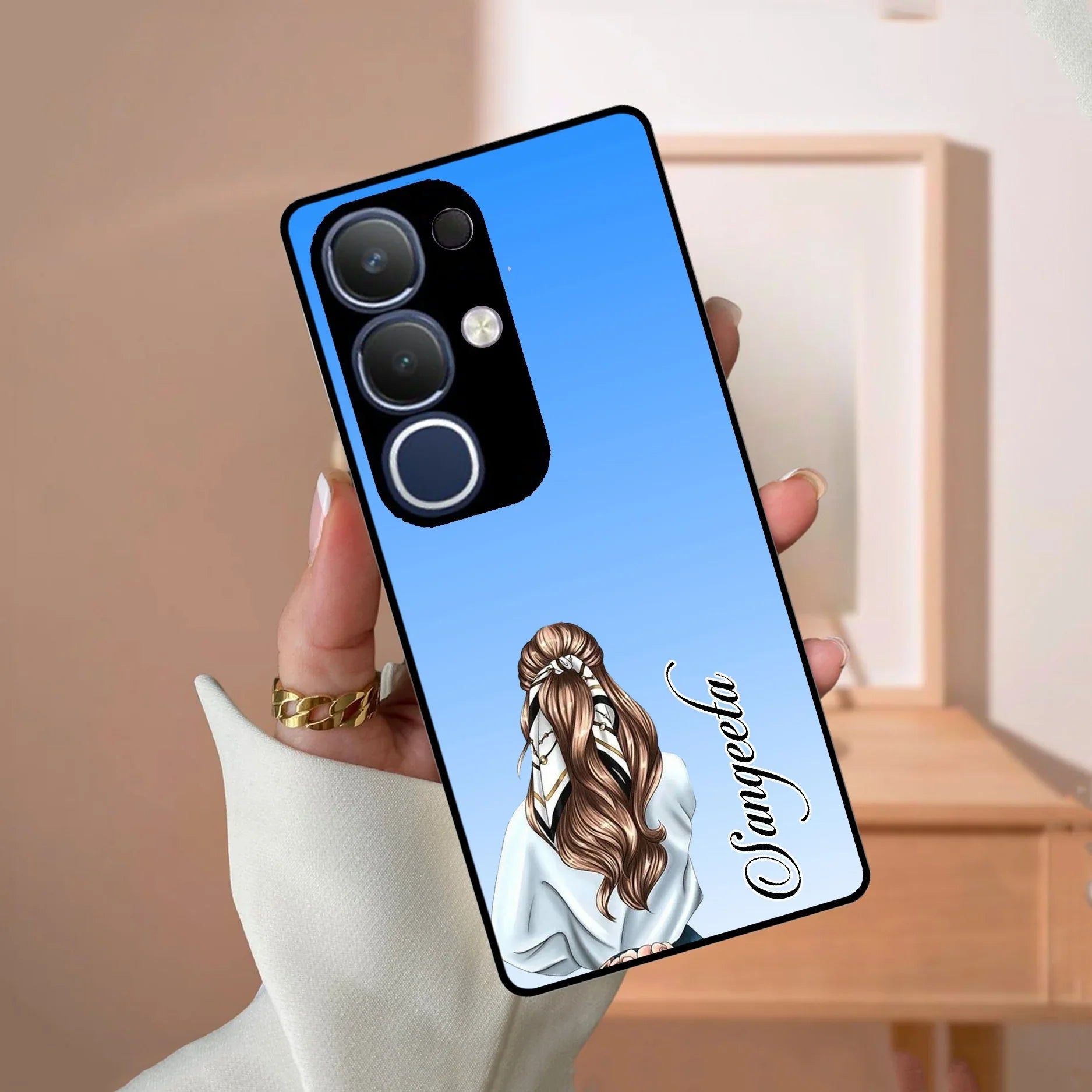 Styles Girl Customize Name Glass Case For Vivo - ShopOnCliQ