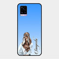 Styles Girl Customize Name Glass Case For Vivo V20