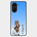Styles Girl Customize Name Glass Case For Vivo V29E 5G