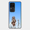 Styles Girl Customize Name Glass Case For Vivo V30 Pro 5G