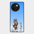 Styles Girl Customize Name Glass Case For Vivo V30E 5G
