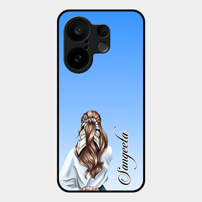 Styles Girl Customize Name Glass Case For Vivo X200 Fe 5G