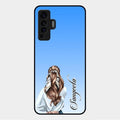 Styles Girl Customize Name Glass Case For Vivo X50 5G