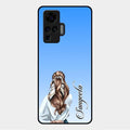 Styles Girl Customize Name Glass Case For Vivo X50 Pro 5G