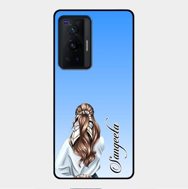 Styles Girl Customize Name Glass Case For Vivo X70 Pro 5G