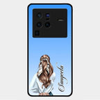 Styles Girl Customize Name Glass Case For Vivo X80 Pro 5G