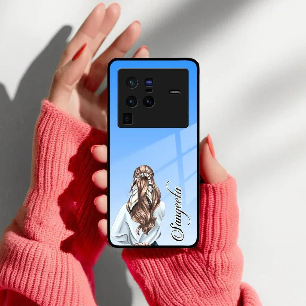 Styles Girl Customize Name Glass Case For Vivo - ShopOnCliQ