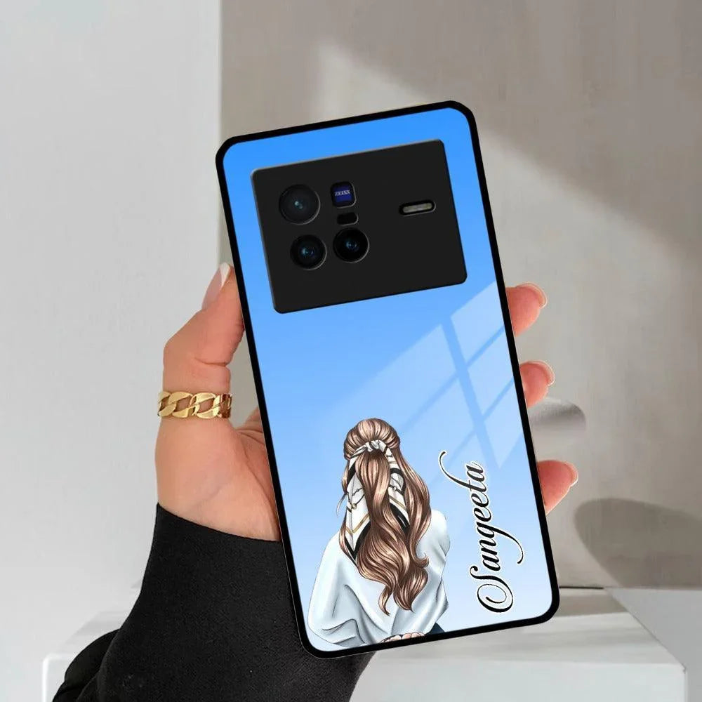 Styles Girl Customize Name Glass Case For Vivo - ShopOnCliQ