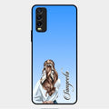 Styles Girl Customize Name Glass Case For Vivo Y12G