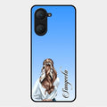 Styles Girl Customize Name Glass Case For Vivo Y18E