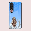 Styles Girl Customize Name Glass Case For Vivo Y31 5G